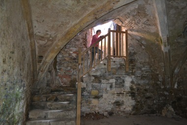 Steps down into the Salutation Inn cellar
