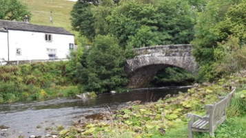 Bridge over the river at Hubberholme with The George in the background